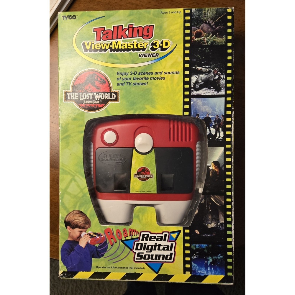 1997 Talking View-Master 3D - Jurassic Park The Lost World - Works Great - Dino